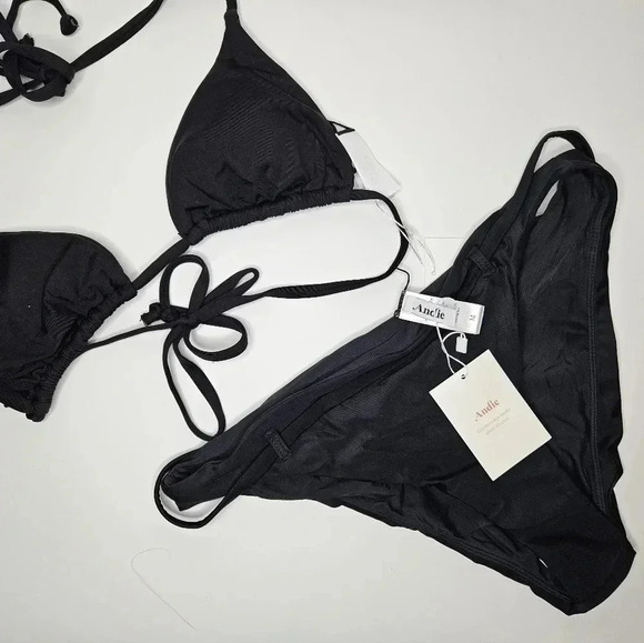 Andies Swim Two Piece Bikini Set in Size Small Black NWT - Picture 5 of 12